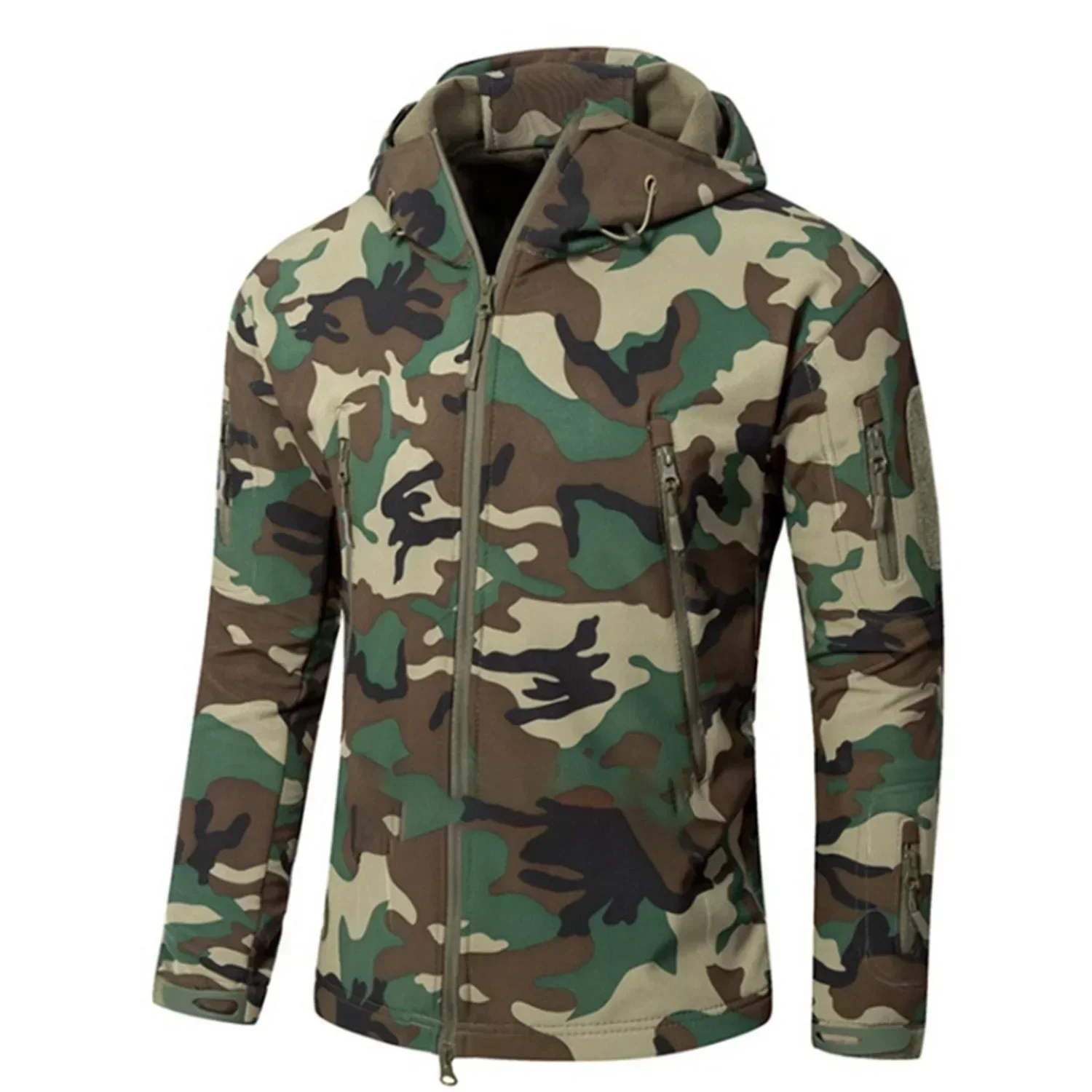 Windproof Jacket Softshell - ใหม่เดินป่าฤดูใบไม้ร่วง Men's Camouflage ขนแกะแจ็คเก็ตยุทธวิธีเสื้อผ้า 2024 Men