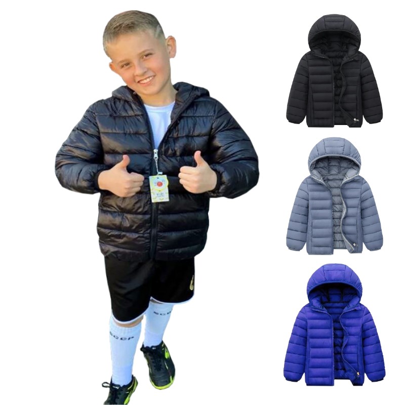 Winter Clothing For Kids - แจ็กเก็ตขนเป็ดน้ำหนักเบามีฮู้ดสำหรับเด็กนักเรียนวัยรุ่นเด็กหญิงเด็กชายลำลองกีฬากลางแจ้งเสื้อผ้าคอตตอนให้ความอบอุ่นในฤดูใบไม้ร่วงฤดูหนาว