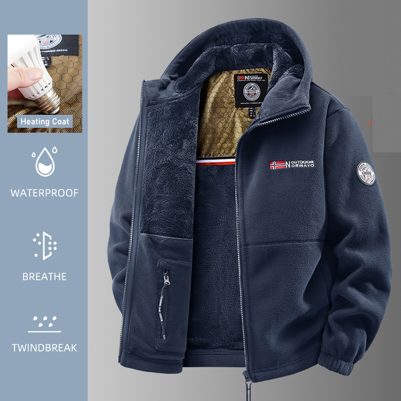 Windproof Jacket Softshell - เสื้อแจ็คเก็ตผู้ชายแบบมีฮีตเตอร์ เสื้อแจ็คเก็ตขนแกะสำหรับฤดูหนาว เสื้อแจ็คเก็ตขนแกะกันหนาวสำหรับผู้ชาย เสื้อโค้ทกีฬาแบบยุทธวิธี เสื้อแจ็คเก็ตทหารแบบซอฟต์เชล เสื้อแจ็คเก็ตเดินป่ากลางแจ้ง