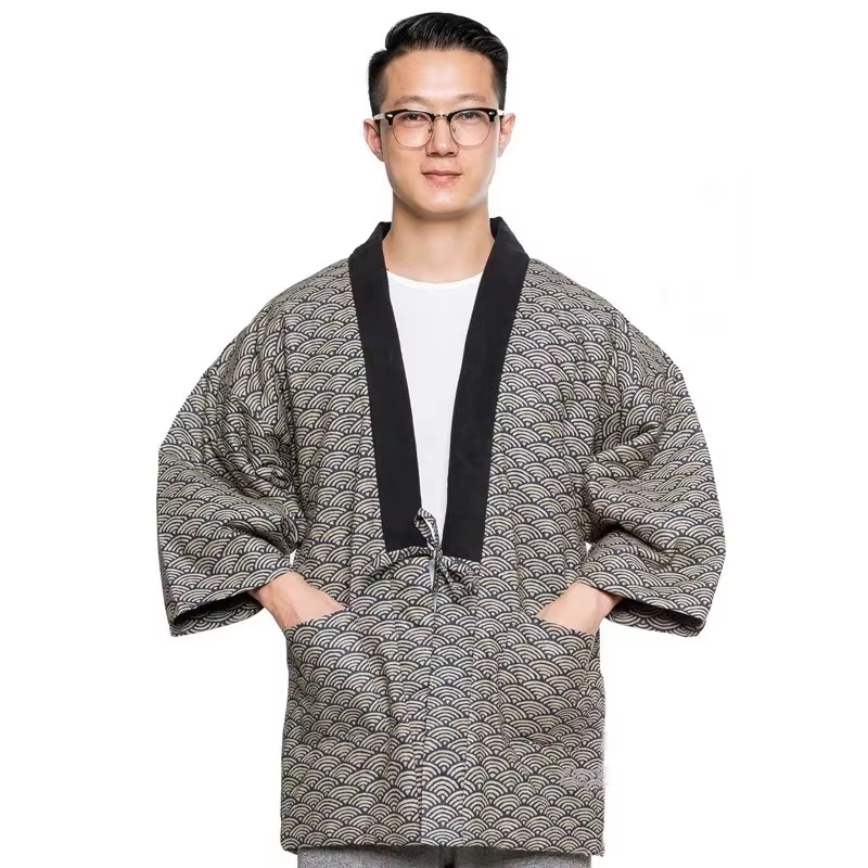 Traditional Winter Japanese Clothing - เสื้อแจ็คเก็ตฮันเทนสำหรับผู้ชาย ปี 2025 บุด้วยผ้าฝ้ายสำหรับฤดูหนาว สไตล์ญี่ปุ่นวินเทจ กิโมโนคาร์ดิแกน