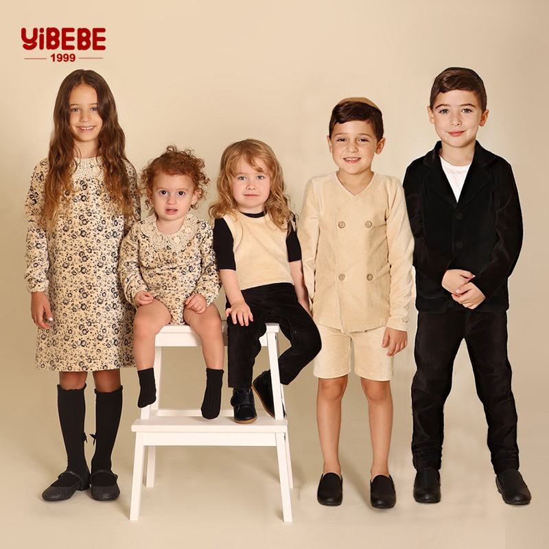 Winter Clothing For Kids - AA-Family Clothing ชุดคอร์ดูรอยสุดหรู ชุดเสื้อเบลเซอร์และชุดรอมเปอร์สำหรับเด็กผู้ชาย และชุดเดรสรอมเปอร์สำหรับเด็กผู้หญิง พร้อมปกผ้าลูกไม้