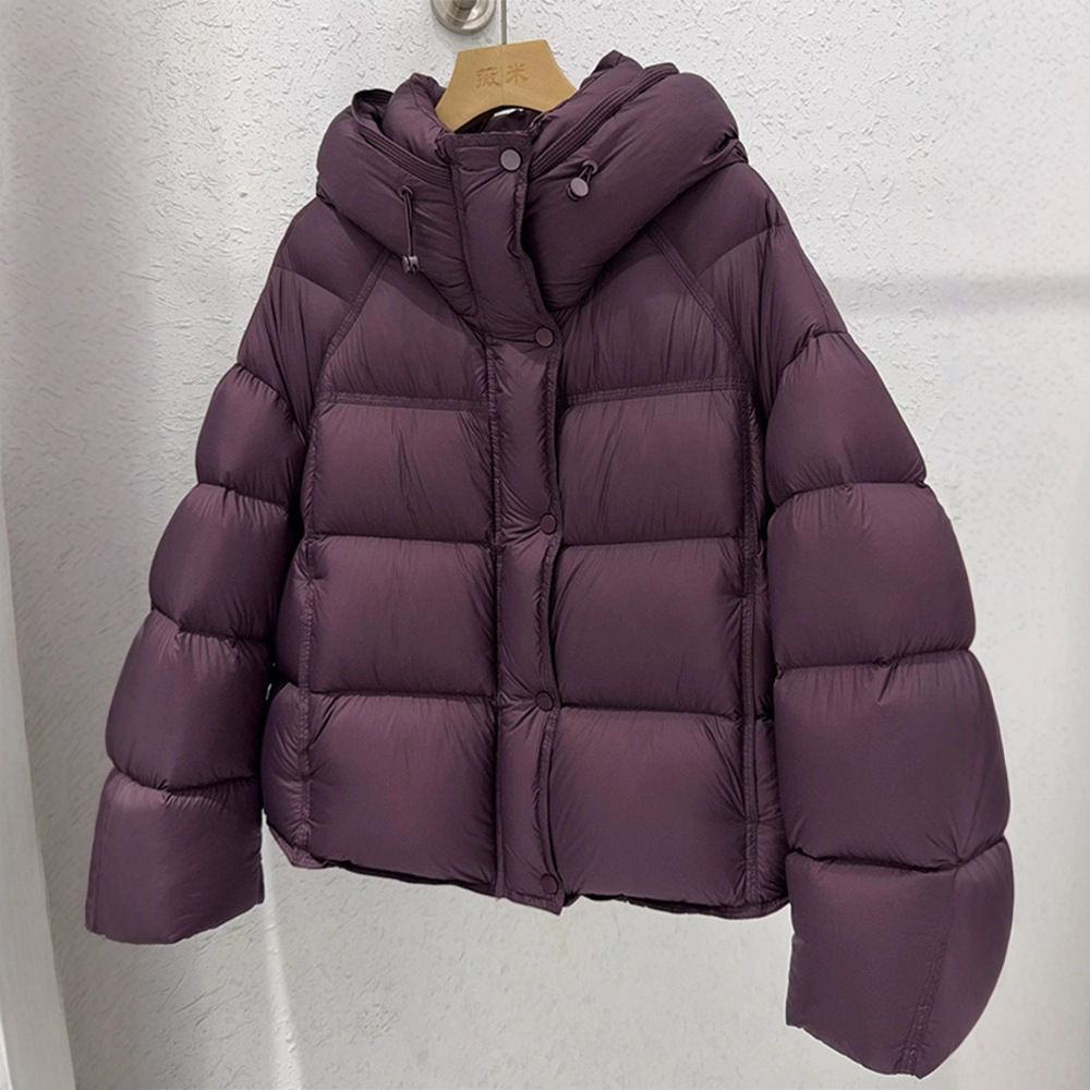 Winter Clothing Essentials For Women - เสื้อพาร์กาพัฟเฟอร์สำหรับผู้หญิง บุขนเชอร์ปาและขนฟ็อกซ์ แบบมีซิป ทรงสั้น น้ำหนักเบา สไตล์ลำลอง