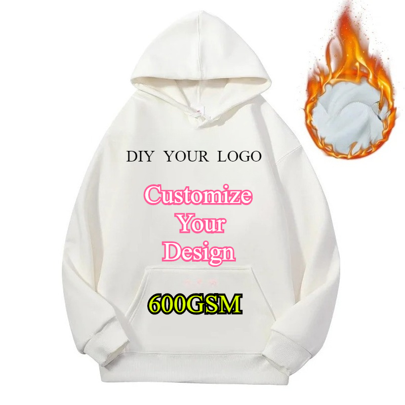 Winter Clothing Logos - การออกแบบที่กําหนดเอง DIY โลโก้ Mens Hoodies คุณภาพสูงคู่เสื้อกันหนาวฤดูหนาวผ้าฝ้ายหลวม