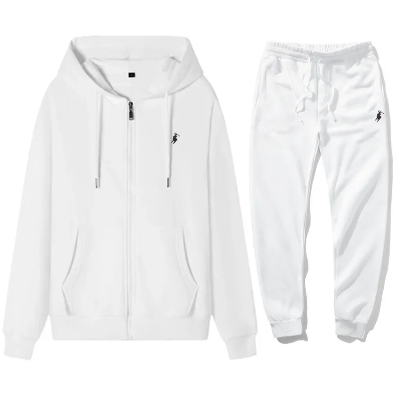 Winter Clothing Pants - ชุดเซ็ทเสื้อฮู้ดดี้และกางเกงกีฬาผู้ชายสไตล์คลาสสิก ปี 2026 สำหรับฤดูใบไม้ร่วงและฤดูหนาว ชุดลำลองอุ่นสบายสำหรับออกกำลังกาย ชุดวอร์มสำหรับวิ่งจ๊อกกิ้ง