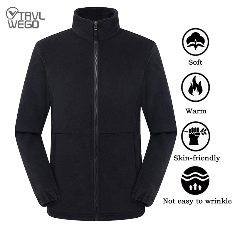 Windproof Jacket Softshell - TRVLWEGO แจ็คเก็ตฤดูใบไม้ร่วงฤดูหนาวสำหรับผู้ชายเสื้อแจ็คเก็ตขนแกะโพลาร์ซอฟท์เชลล์ที่อบอุ่นปีนเขาตั้งแคมป์เดินป่าเสื้อกันลมเสื้อผ้าด้านใน