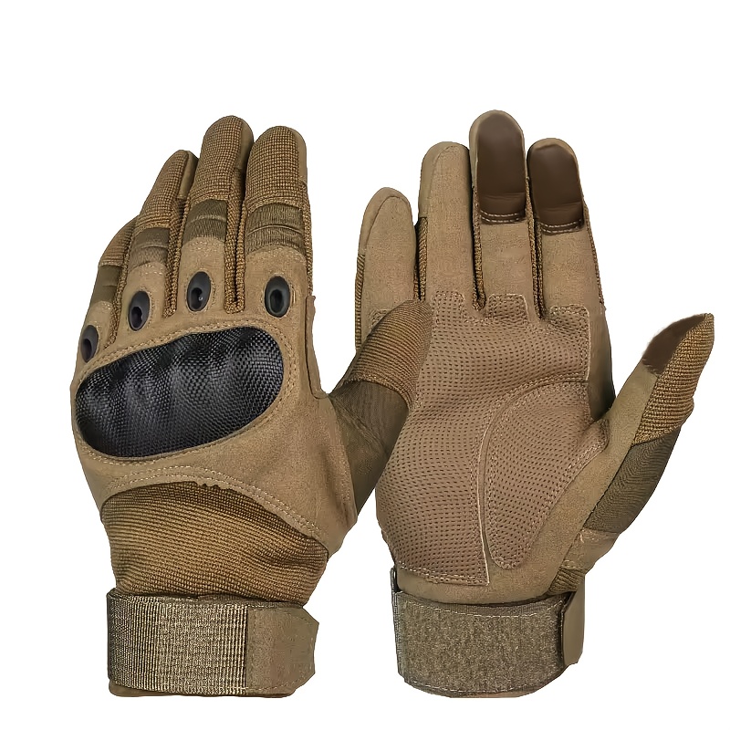 Knit Glove Touch Screen - ถุงมือยุทธวิธีแบบเต็มนิ้วสำหรับผู้ชายรุ่นใหม่ ดีไซน์หน้าจอสัมผัสและฝ่ามือกันลื่น เหมาะสำหรับการล่าสัตว์ เดินป่า และการผจญภัยกลางแจ้ง