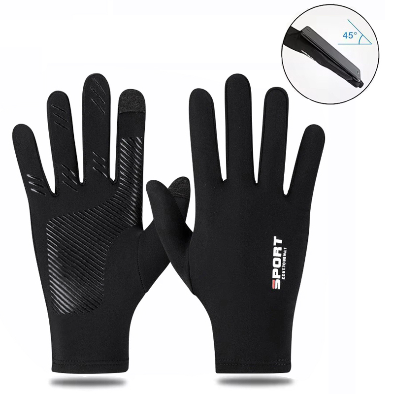 Knit Glove Touch Screen - ถุงมือขี่ม้าหน้าจอสัมผัสแบบซัมเมอร์ไอซ์ซิลค์ น้ำหนักเบา ระบายอากาศได้ดี ยืดหยุ่น เหมาะสำหรับขี่ม้า ขับรถ