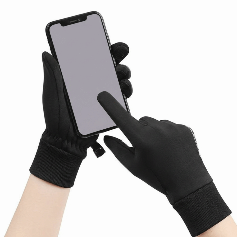 Knit Glove Touch Screen - ถุงมือปั่นจักรยานเด็กกันลื่นสำหรับฤดูหนาว แบบเต็มนิ้ว กันลื่น อุ่น สะท้อนแสง รองรับหน้าจอสัมผัส