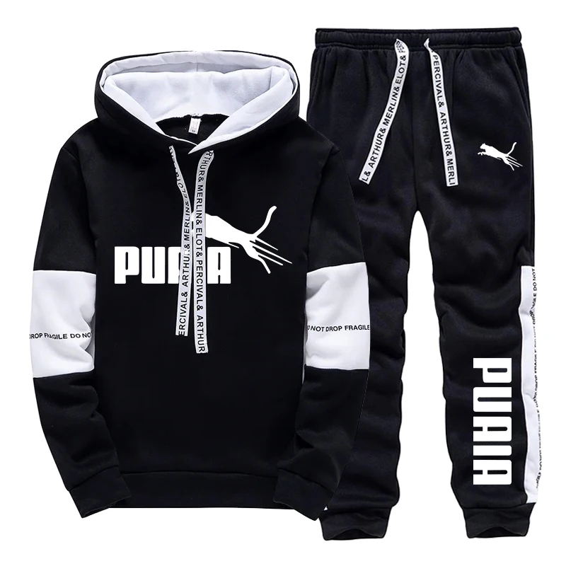 Winter Clothing - ชุดกีฬาลำลองสำหรับฤดูใบไม้ร่วงและฤดูหนาว ชุดเซ็ต/เสื้อฮู้ด/กางเกงสำหรับผู้ชาย คอลเลคชั่นใหม่ปี 2026 เสื้อฮู้ดและกางเกงวอร์ม ชุดกีฬา