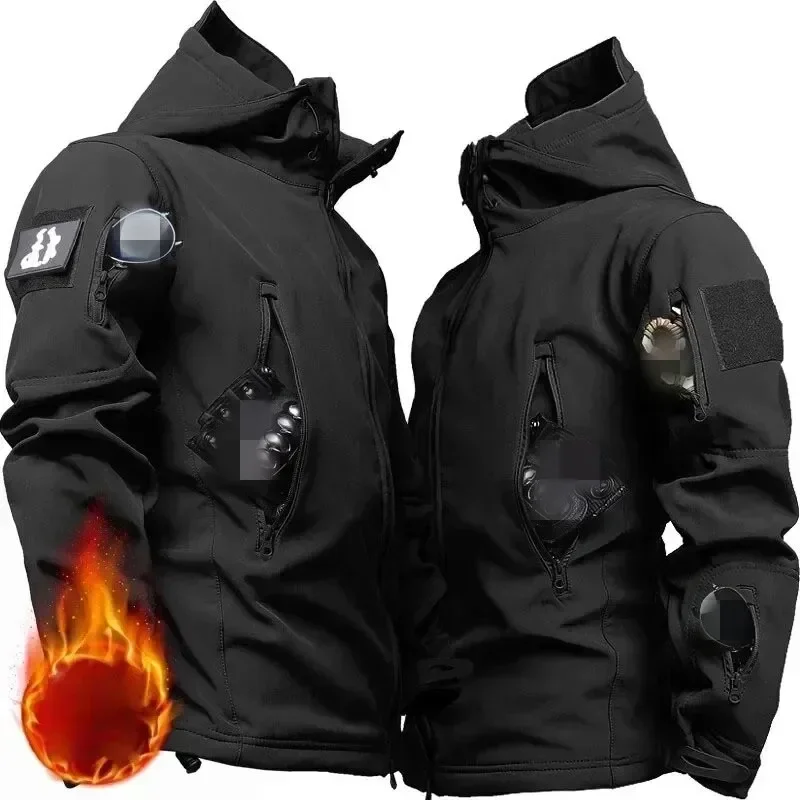 ใหม่เดินป่าฤดูใบไม้ร่วง Men's  - Windproof Jacket Softshell บทวิจารณ์และราคา