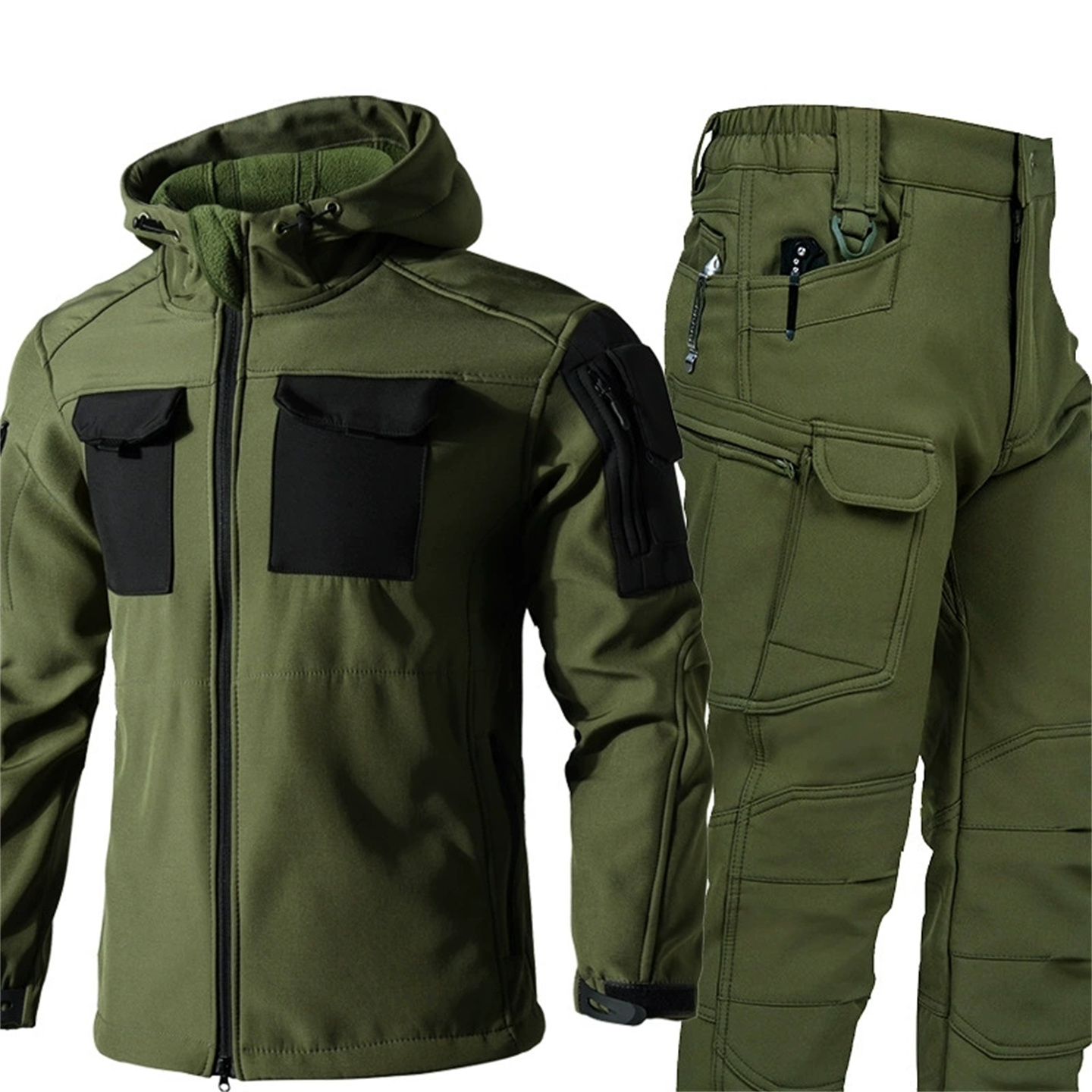 ชุดยุทธวิธีกันลมกันน้ำลายพรางส - Windproof Jacket Softshell บทวิจารณ์และราคา