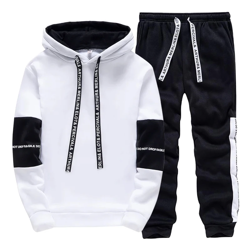ชุดวอร์มผู้ชายสีขาวดำ แฟชั่นลำ - Winter Clothing Pants บทวิจารณ์และราคา