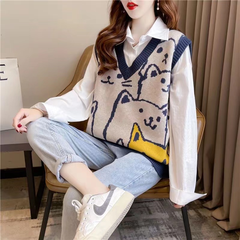 เสื้อกั๊กถักนิตติ้งสำหรับผู้หญ - Winter Clothing Label บทวิจารณ์และราคา