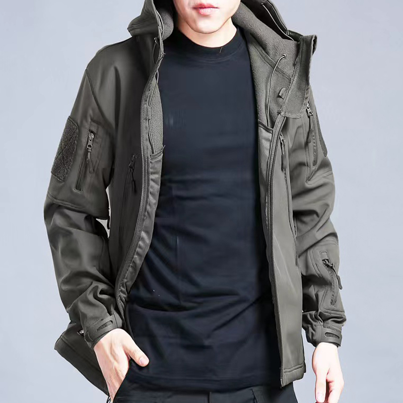 เสื้อแจ็คเก็ตยุทธวิธีแบบนิ่มลา - Windproof Jacket Softshell บทวิจารณ์และราคา