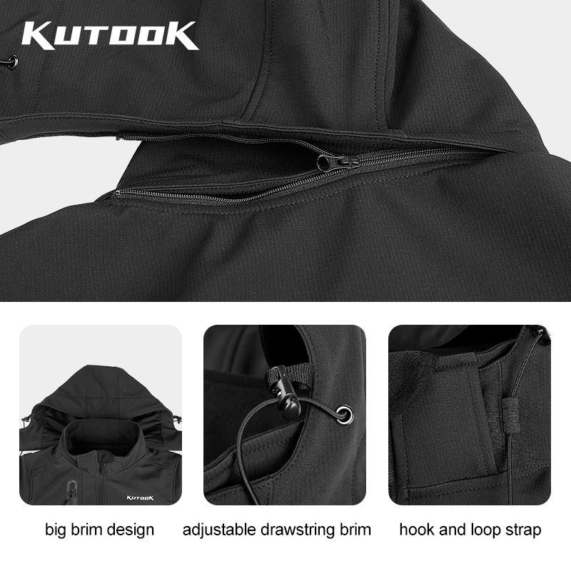 KUTOOK เสื้อแจ็คเก็ตผ้าขนแกะสำ - Windproof Jacket Softshell บทวิจารณ์และราคา