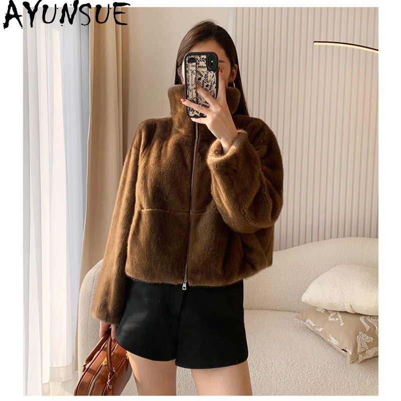 เสื้อโค้ทขนมิงค์ทั้งตัวสีม่วงแ - Winter Clothing Label บทวิจารณ์และราคา