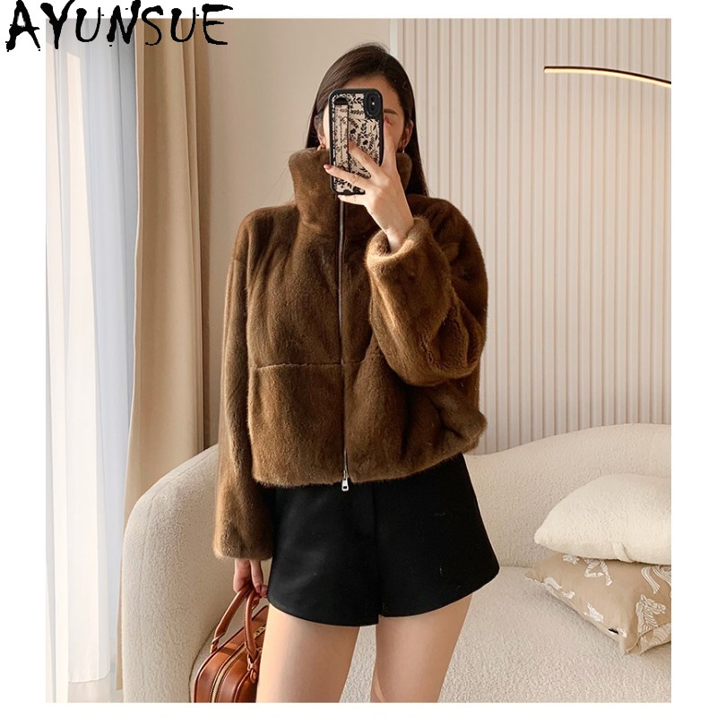 เสื้อโค้ทขนมิงค์ทั้งตัวสีม่วงแ - Winter Clothing Label บทวิจารณ์และราคา