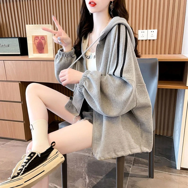 เสื้อฮู้ดผู้หญิงแบบมีซิป สีตัด - Winter Clothing Essentials For Women บทวิจารณ์และราคา