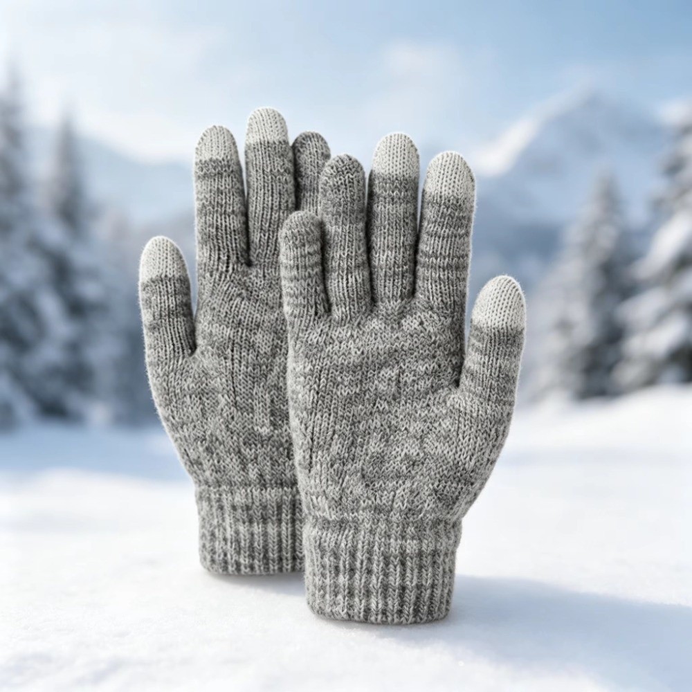 2 ชิ้น/เซ็ตแฟชั่นฤดูหนาวเด็กหม - Knit Glove Touch Screen บทวิจารณ์และราคา