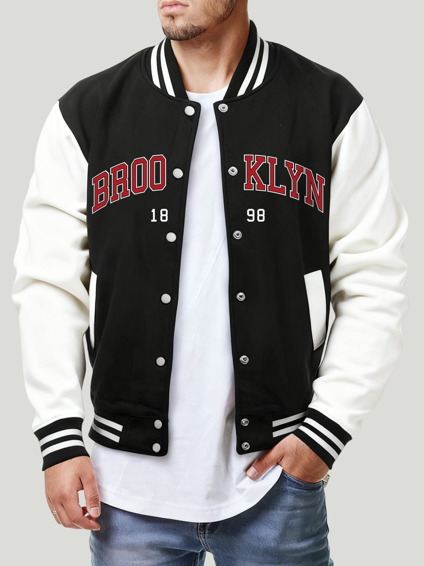 เสื้อแจ็คเก็ตผู้ชายลายพิมพ์ Br - Winter Clothing New York บทวิจารณ์และราคา