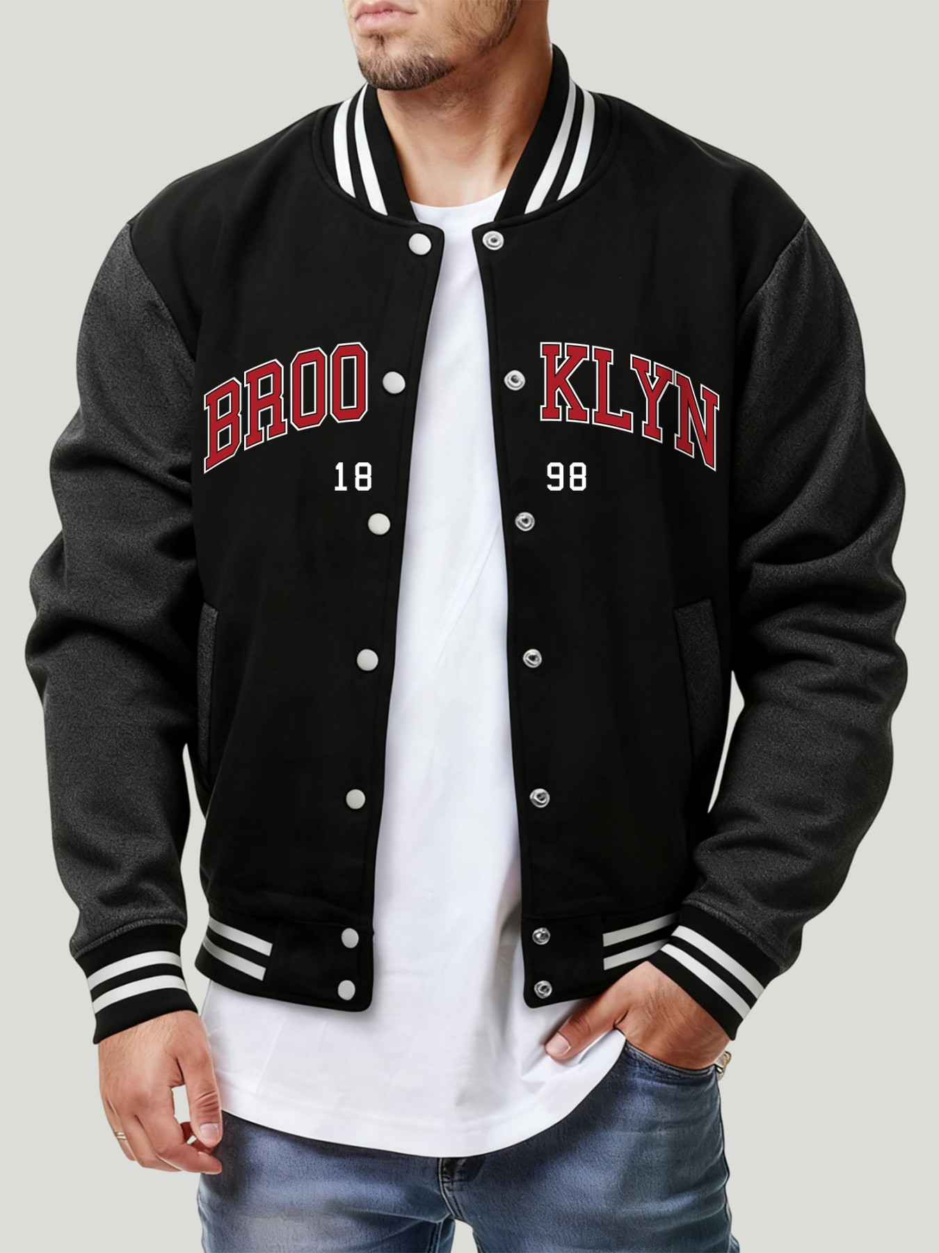 เสื้อแจ็คเก็ตผู้ชายลายพิมพ์ Br - Winter Clothing New York บทวิจารณ์และราคา