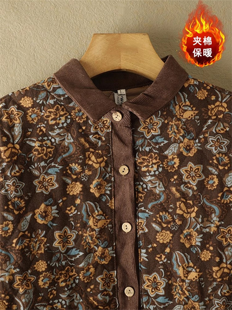 ชุดเดรสลายดอกไม้ผ้าคอตตอนและลิ - Winter Clothing Label บทวิจารณ์และราคา