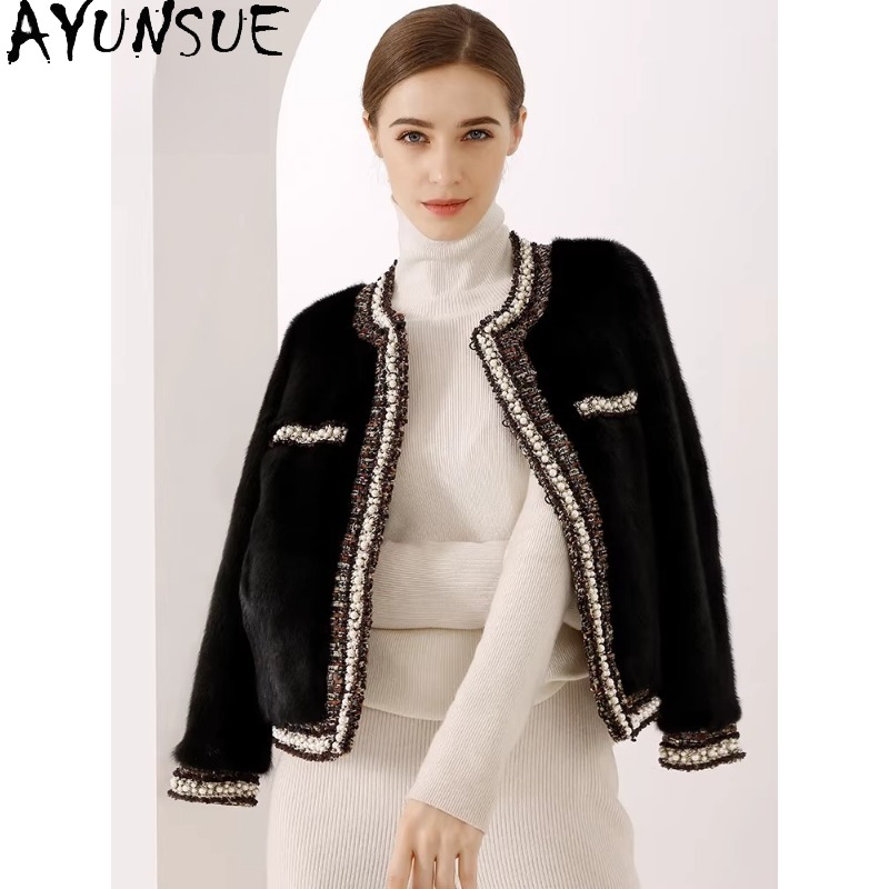 เสื้อโค้ทขนมิงค์สีม่วง AYUNSUE - Winter Clothing Label บทวิจารณ์และราคา