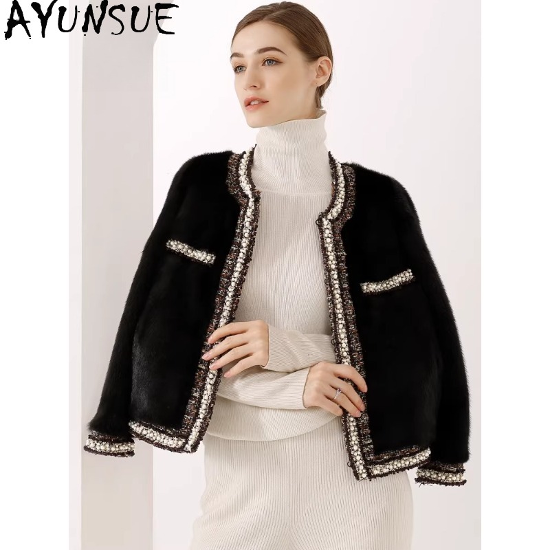 เสื้อโค้ทขนมิงค์สีม่วง AYUNSUE - Winter Clothing Label บทวิจารณ์และราคา