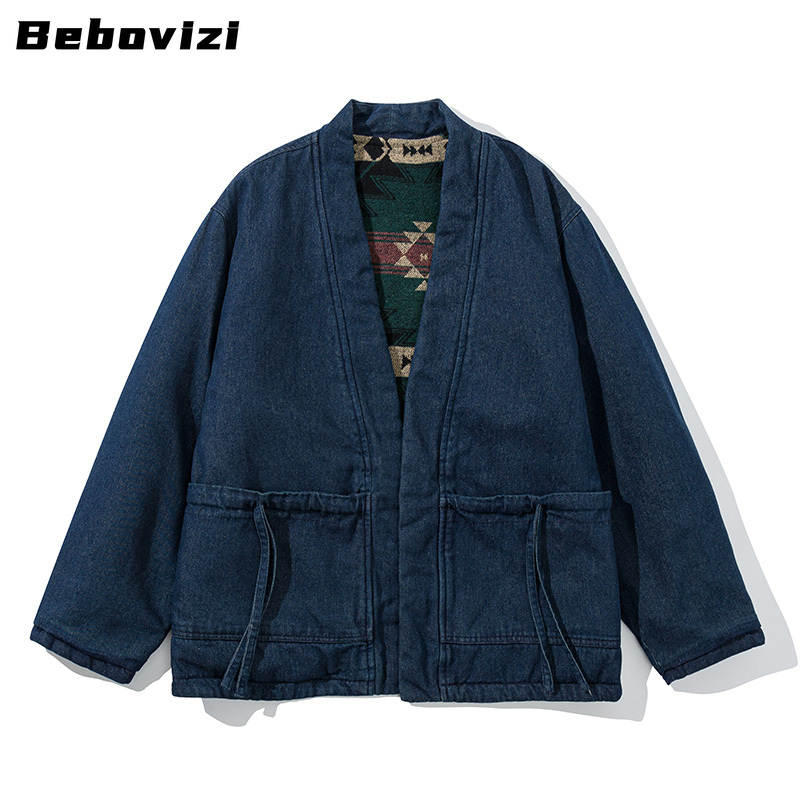 แฟชั่นVINTAGE REVERSIBLE Coatก - Traditional Winter Japanese Clothing บทวิจารณ์และราคา
