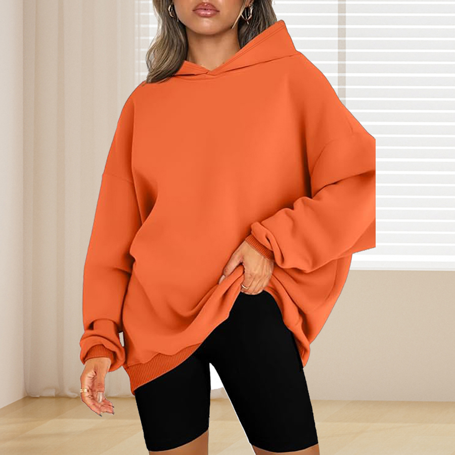 เสื้อฮู้ดสีทึบขั้นพื้นฐานขนาดพ - Winter Clothing For Plus Size Women บทวิจารณ์และราคา