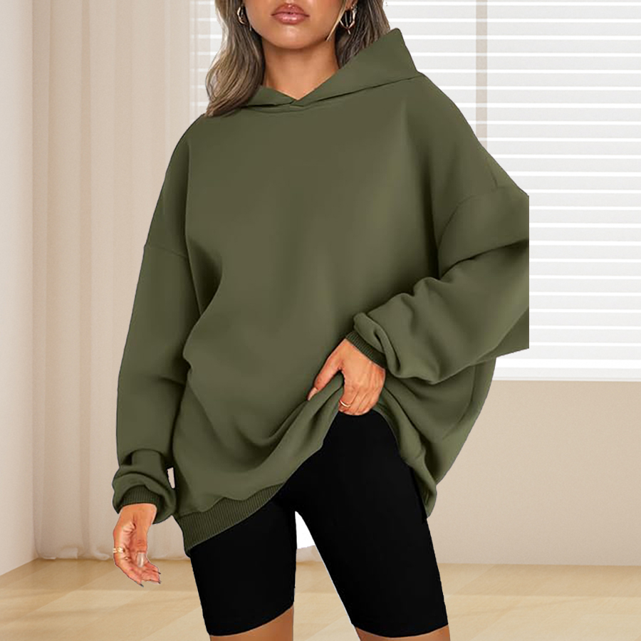 เสื้อฮู้ดสีทึบขั้นพื้นฐานขนาดพ - Winter Clothing For Plus Size Women บทวิจารณ์และราคา
