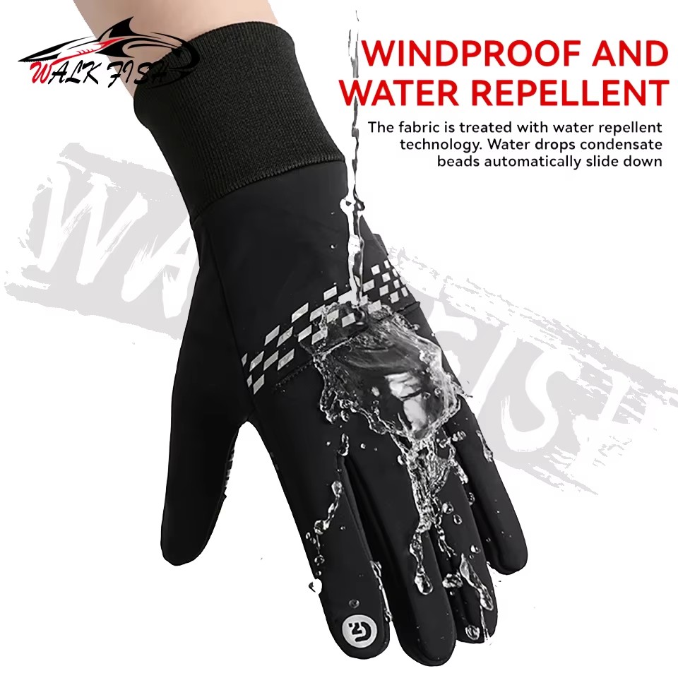 WALK FISH ถุงมือตกปลาให้ความอบ - Knit Glove Touch Screen บทวิจารณ์และราคา