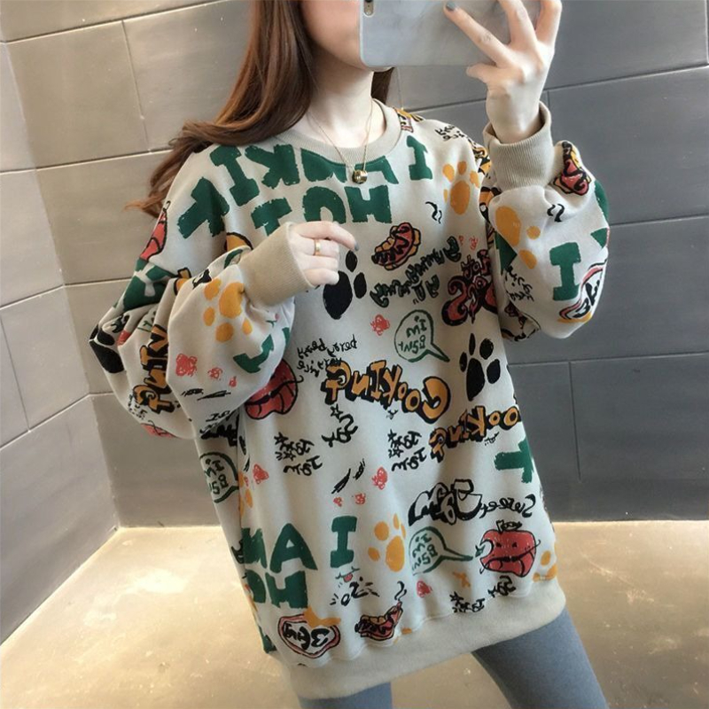 เสื้อสเวตเชิ้ตลายพิมพ์ลำลองสำห - Winter Clothing Essentials For Women บทวิจารณ์และราคา