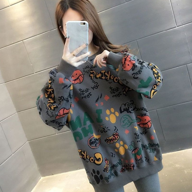 เสื้อสเวตเชิ้ตลายพิมพ์ลำลองสำห - Winter Clothing Essentials For Women บทวิจารณ์และราคา
