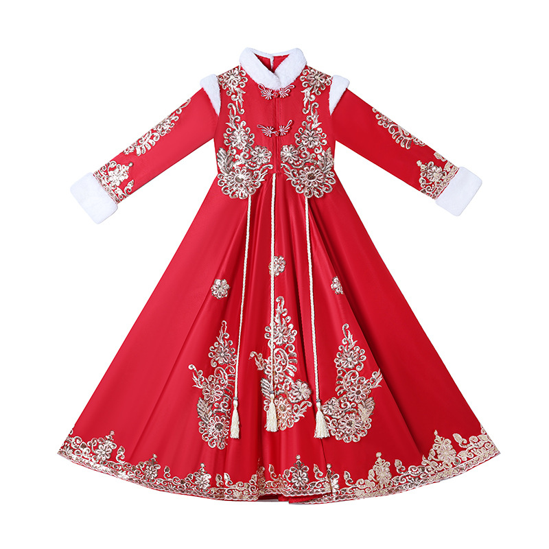หญิงสีแดงจีนใหม่ปีเสื้อผ้าเด็ก - Winter Clothing For Kids บทวิจารณ์และราคา
