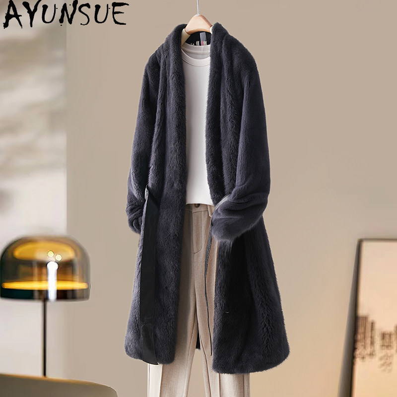 AYUSNUE เสื้อโค้ทขนมิงค์แท้สำห - Winter Clothing Label บทวิจารณ์และราคา