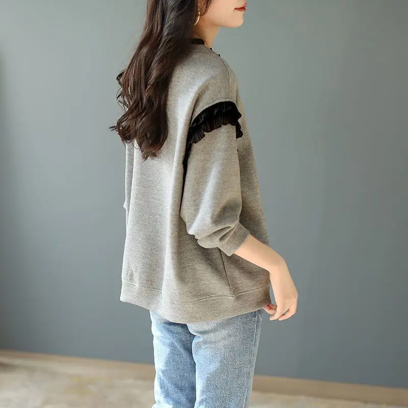 เสื้อสเวตเชิ้ตผู้หญิงสีเทาแบบห - Winter Clothing Essentials For Women บทวิจารณ์และราคา