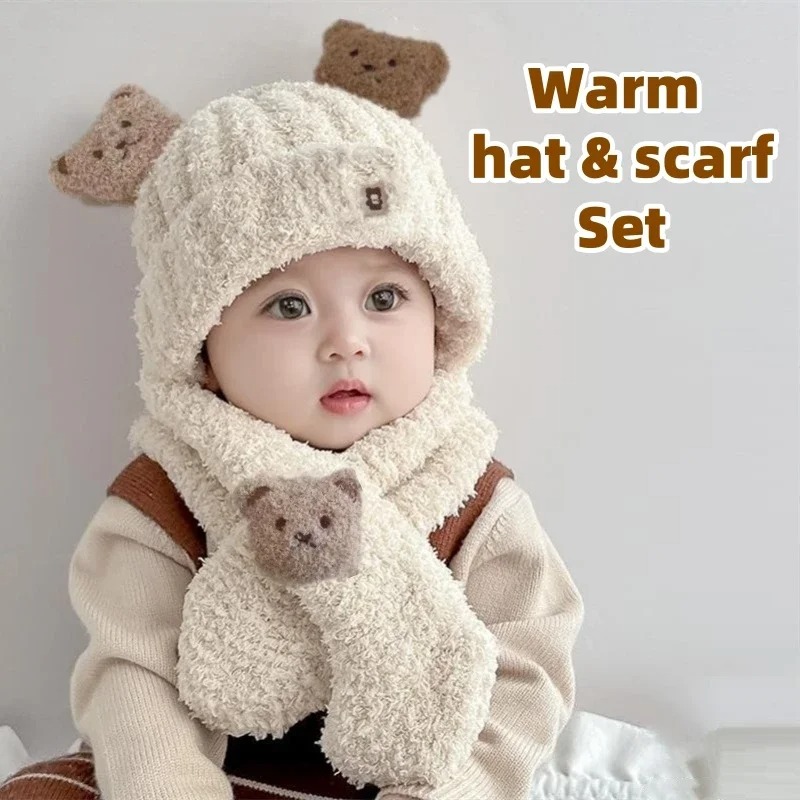 1-10 ชิ้น ชุดหมวกและผ้าพันคอเด - Winter Clothing For Kids บทวิจารณ์และราคา
