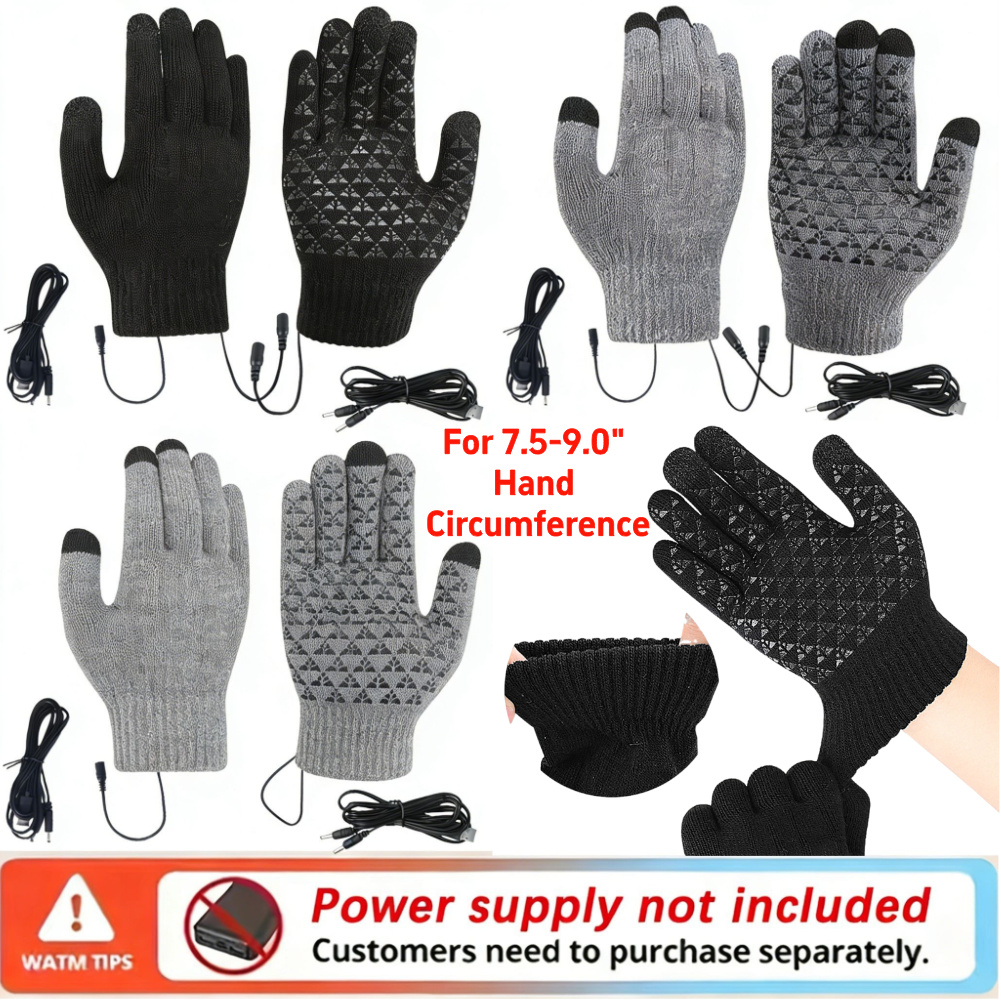 ถุงมือถักแบบมีฮีตเตอร์ USB 5-1 - Knit Glove Touch Screen บทวิจารณ์และราคา
